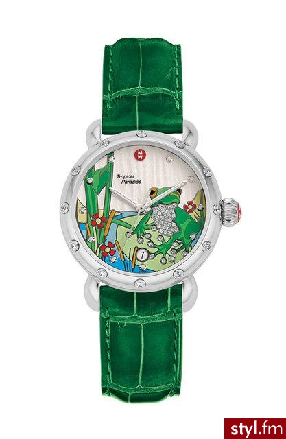 Zegarek "Tropical Paradise - Frog" pochodzący z limitowanej serii Michele. Do kupienia za 1,395 dolarów! - Gadżety Inne Moda