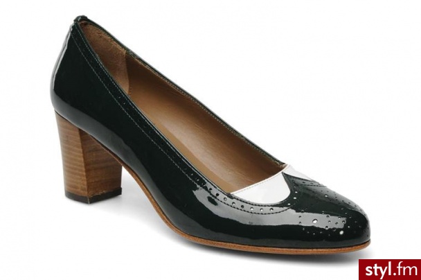 Georgia Rose CZÓŁENKA PERCOL BY 67004Charol Oliva + Blanco - Czółenka Buty Moda