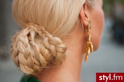 Blond Warkocze Proste Wieczorowe Długie Fryzury