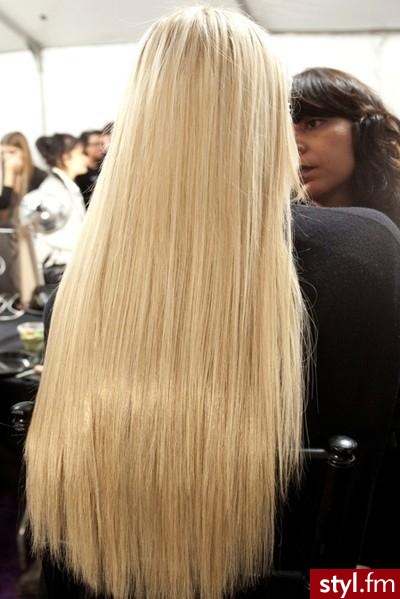 Blond Rozpuszczone Proste Na co dzień Długie Fryzury