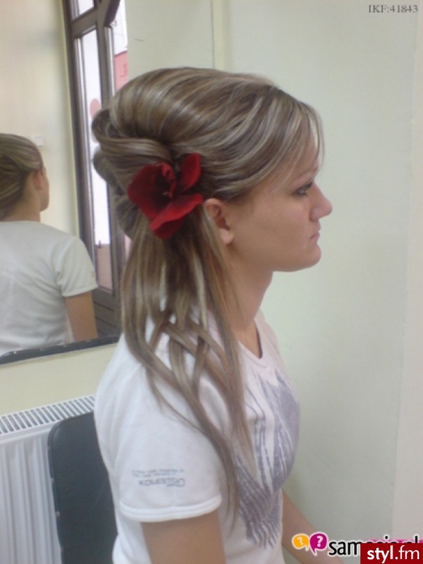 Blond Upięcie Proste Wieczorowe Długie Fryzury