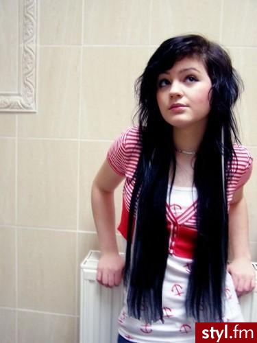 EMO Alternatywne Średnie Fryzury