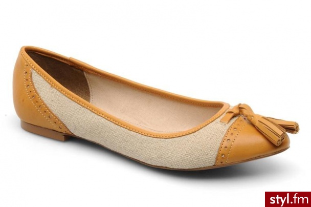 Bertie BALERINKI MITELLO BY BERTIE (Żółty) - Balerinki Buty Moda