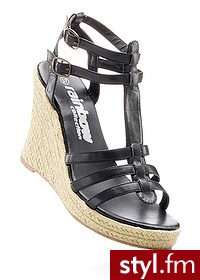 Bonprix Sandały czarny 971027_14917 - Koturny Buty Moda