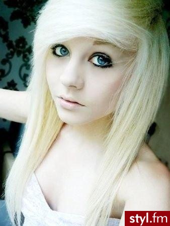 Długie - Blond EMO Alternatywne Długie Fryzury