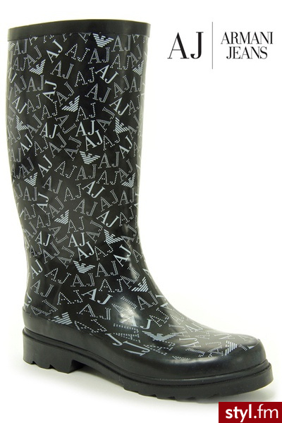 Armani Jeans S5548 Y6 BLACK - Kalosze Buty Moda