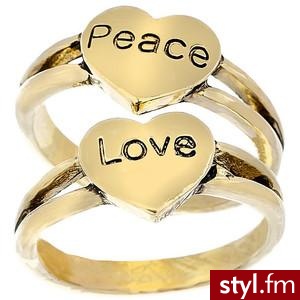 Love and Peace <3 rings .. 40 PLN ($12) - topshop.com - Pozostałe Dodatki Moda