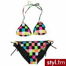 Roxy Kostium dwuczęściowy VENICE BEACH CHACHA TIE SIDES multikolor roz.M - Na plażę Bielizna Moda