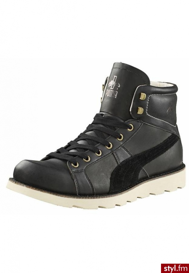Puma ARCHIVE BOOT WTR FREIZEIT WINTERSTIEFEL Kozaki czarnobiały - Kozaki Buty Moda