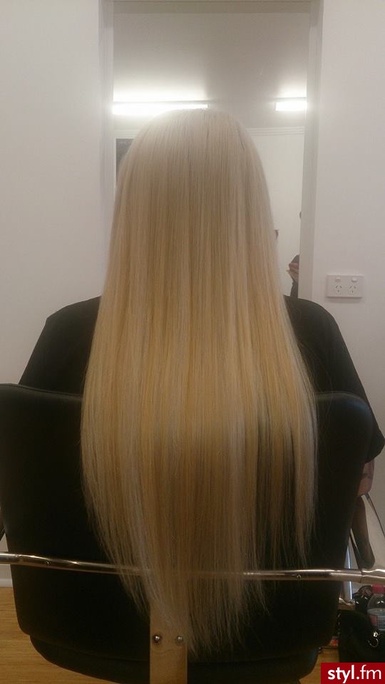 Blond Rozpuszczone Proste Na co dzień Długie Fryzury