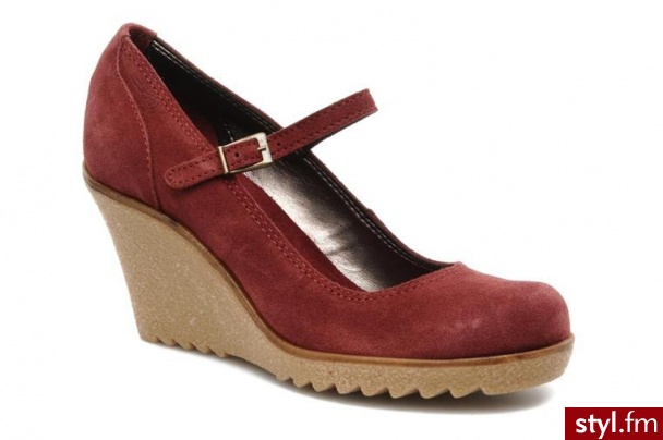 Esprit CZÓŁENKA KIWI MJ WEDGE BY ESPRIT (Bordowy) - Czółenka Buty Moda