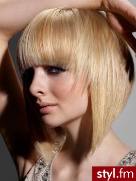Blond Rozpuszczone Proste z grzywką Na co dzień Średnie Fryzury