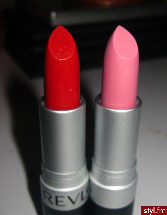 USTA USTA. Revlon Really Red + Pink Pout swatches - Makijaże