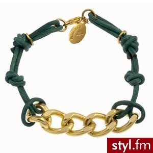 Bee Charming Teal Knotted Leather Chain Bracelet Bee Charming - Polyvore. Pobrano ze strony: http://www.polyvore.com/bee_charming_teal_knotted_leather/thing?id=30357144#1301228473142 - Pozostałe Dodatki Moda