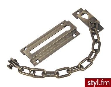 Metal-Bud zapornice drzwiowe z łańcuszkiem, patyna - Łańcuszki Biżuteria Moda