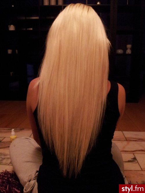 Blond Rozpuszczone Proste Na co dzień Długie Fryzury