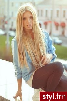 Blond Rozpuszczone Proste Na co dzień Długie Fryzury