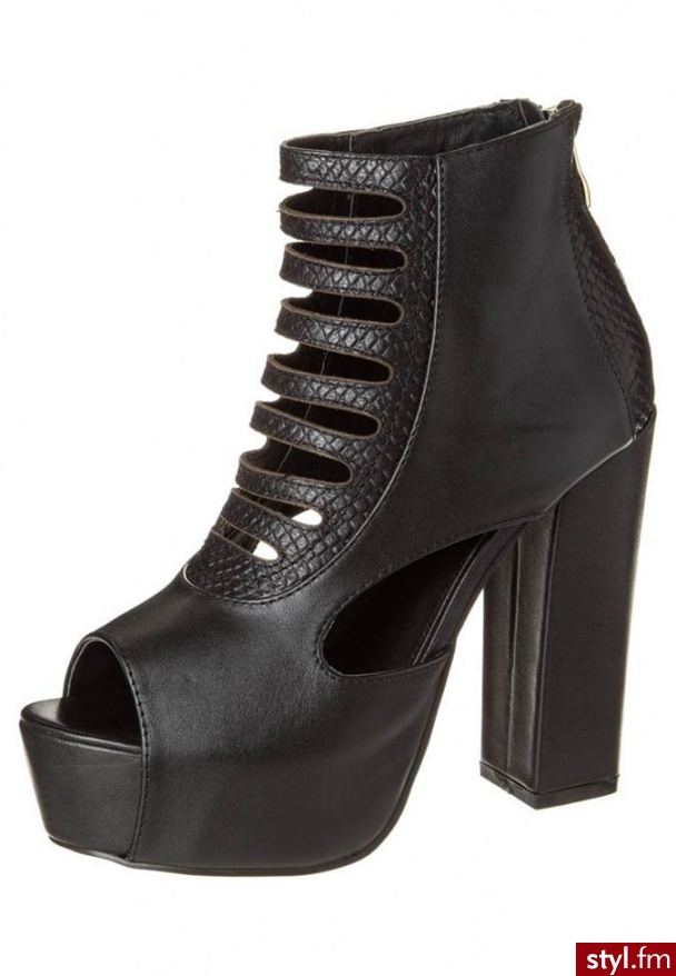 Sole Society FRANKIE Botki na platformie czarny - Botki Buty Moda