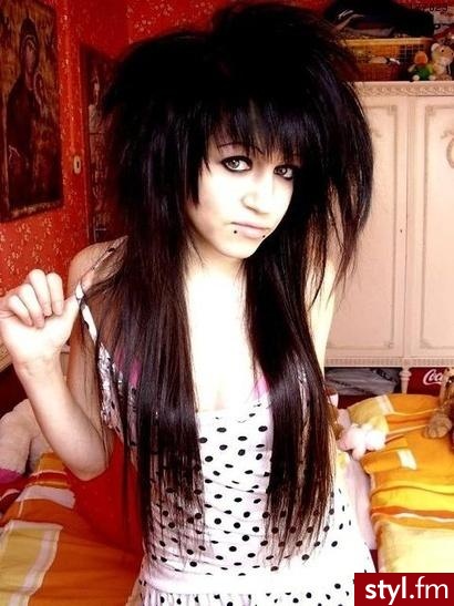 EMO Alternatywne Średnie Fryzury