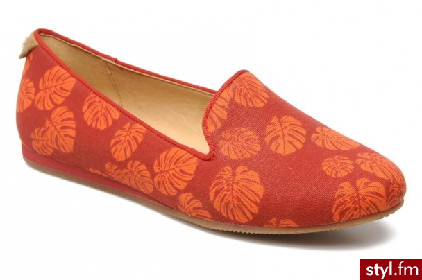 Flip Flop Balerinki Coffee Leaf (Czerwony) - Balerinki Buty Moda