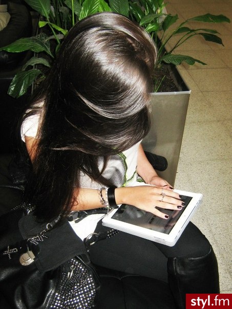 Brązowe Rozpuszczone Proste Na co dzień Długie Fryzury