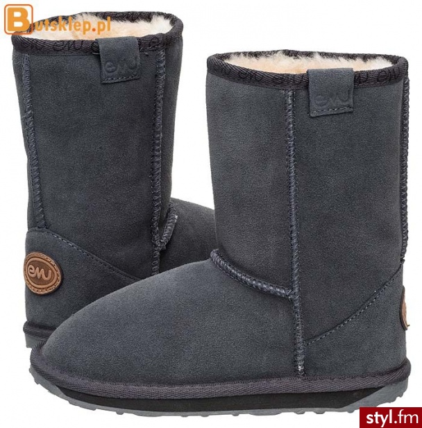 EMU Australia buty Wallaby Lo Kids Charcoal (K10102) - Emu Buty Moda