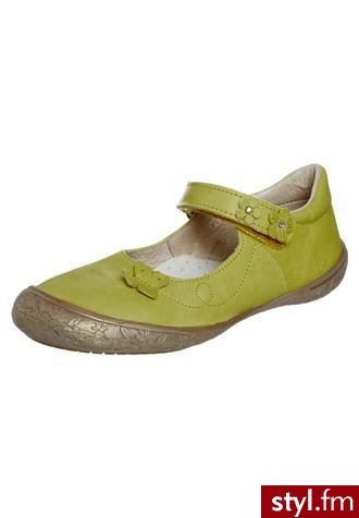 STUPS Baleriny z zapięciem żółty - Balerinki Buty Moda