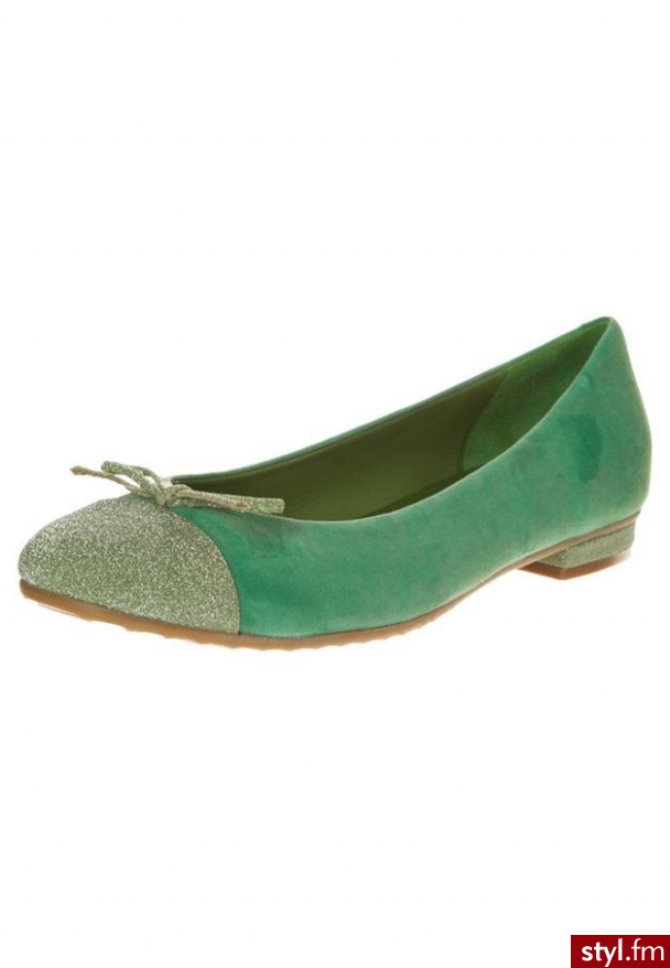 Maripé Baleriny zielony - Balerinki Buty Moda