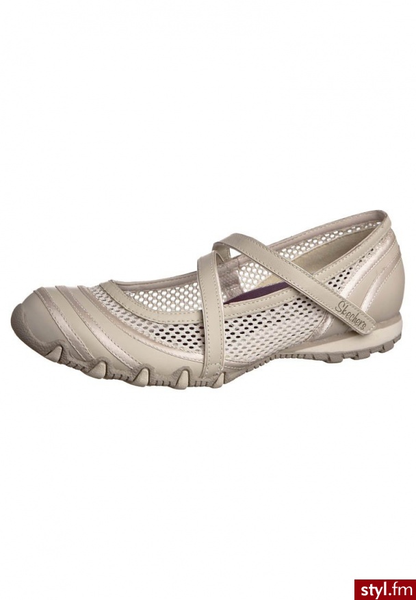 Skechers Baleriny beżowy - Balerinki Buty Moda