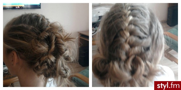 <3 - Blond Upięcie Kręcone Wieczorowe Średnie Fryzury