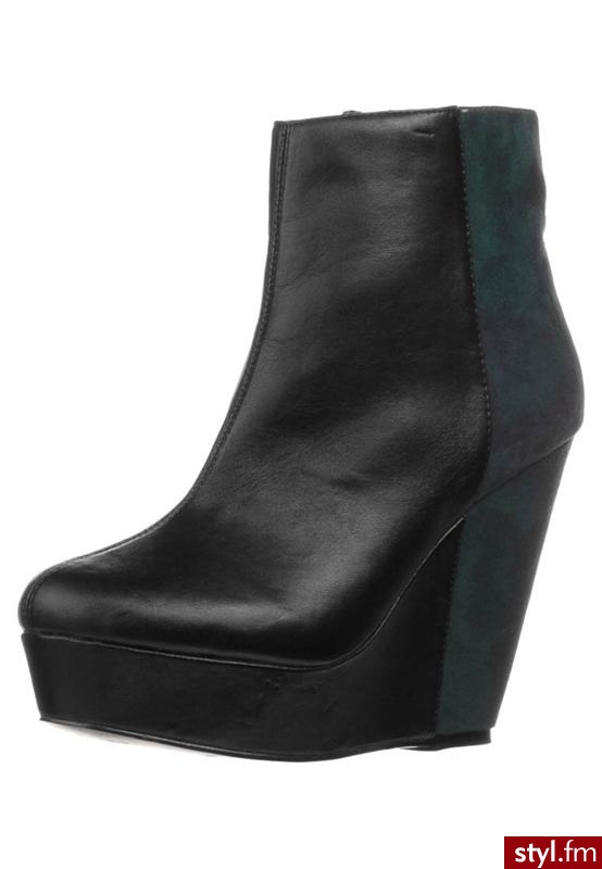 Even&Odd Botki na platformie czarny - Botki Buty Moda