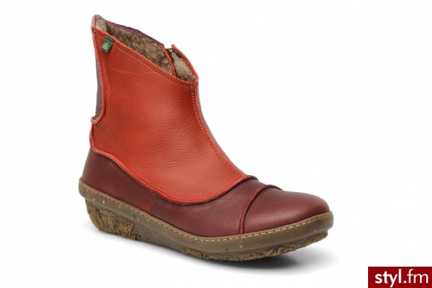 El Naturalista Półbuty i botki Funghi N380 (Bordowy) - Botki Buty Moda