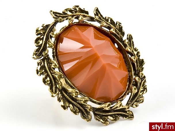 Iloko PIERŚCIONEK VINTAGE ORANGE - Pierścionki Biżuteria Moda
