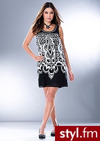 Bonprix Sukienka szyfonowa fuksja 930131_14033 - Pozostałe Sukienki Moda