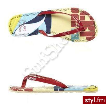 Klapki Billabong Tom Flip Flop 2012 38 White - Damskie - Klapki Buty Moda