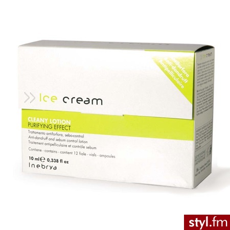 Inebrya Ice Cream Cleany, lotion przeciwłupieżowy, 12x10 ml - Emu Buty Moda