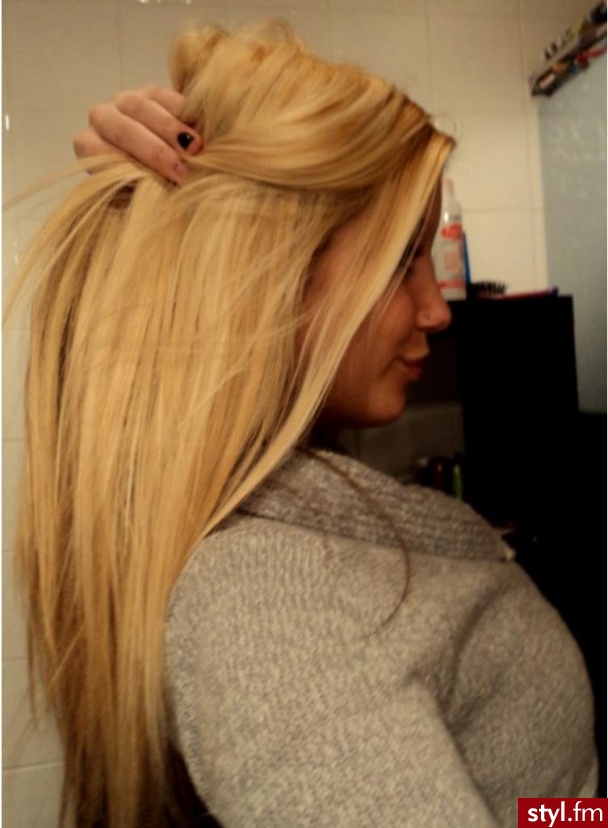 Blond Rozpuszczone Proste Na co dzień Długie Fryzury