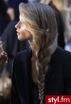 Blond Warkocze Proste Na co dzień Długie Fryzury