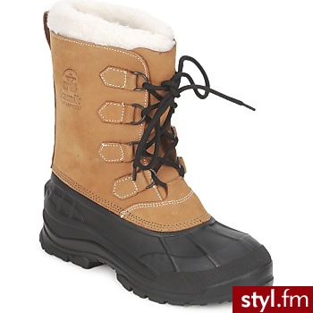 Kamik Buty  Alborg Brown - Kozaki Buty Moda