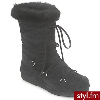 Moon Boot BUTY BUTTER MID Black - Kozaki Buty Moda