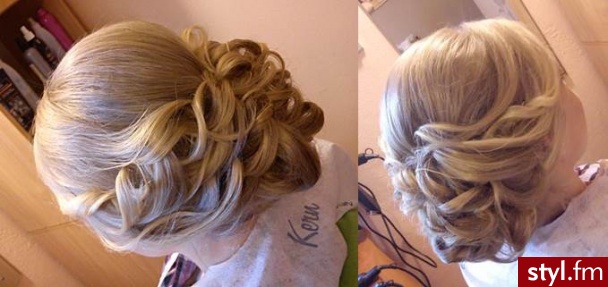 Blond Upięcie Kręcone Ślubne Długie Fryzury
