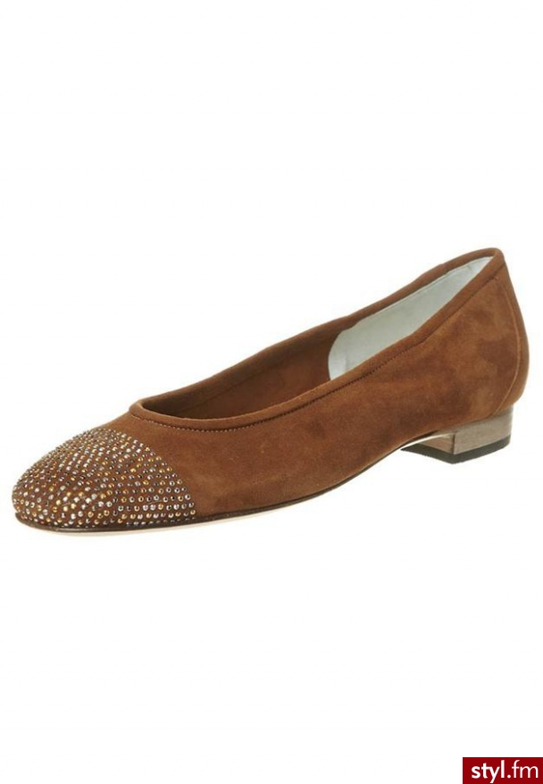 Gabriele STEFY Baleriny brązowy - Balerinki Buty Moda