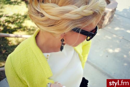Blond Upięcie Proste Na co dzień Średnie Fryzury