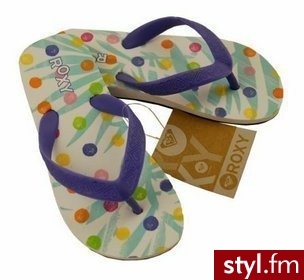 Roxy Klapki dziewczęce LITTLE BAMBOU białe roz.29 - Klapki Buty Moda