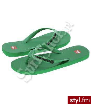 QUIKSILVER klapki MOLOKAI 2012 44 GREEN/GREEN/BLACK MĘSKIE - Klapki Buty Moda