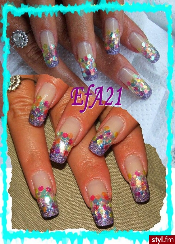lakier holograficzny + holo. na naturaskach :) - Paznokcie