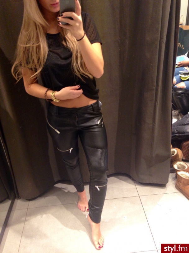 Skórzane Spodnie Moda