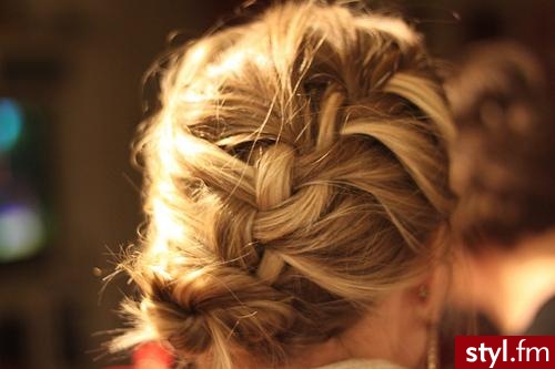 Blond Upięcie Proste Na co dzień Średnie Fryzury