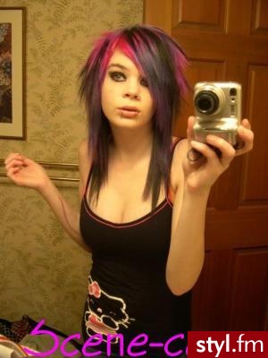 EMO Alternatywne Średnie Fryzury