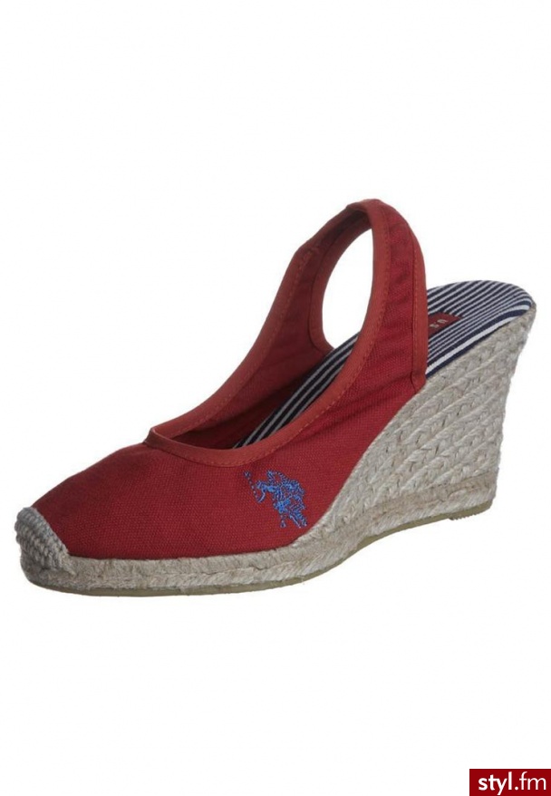 U.S. Polo Assn. Sandały na koturnie czerwony (NAOMI4160S3/C1) - Koturny Buty Moda